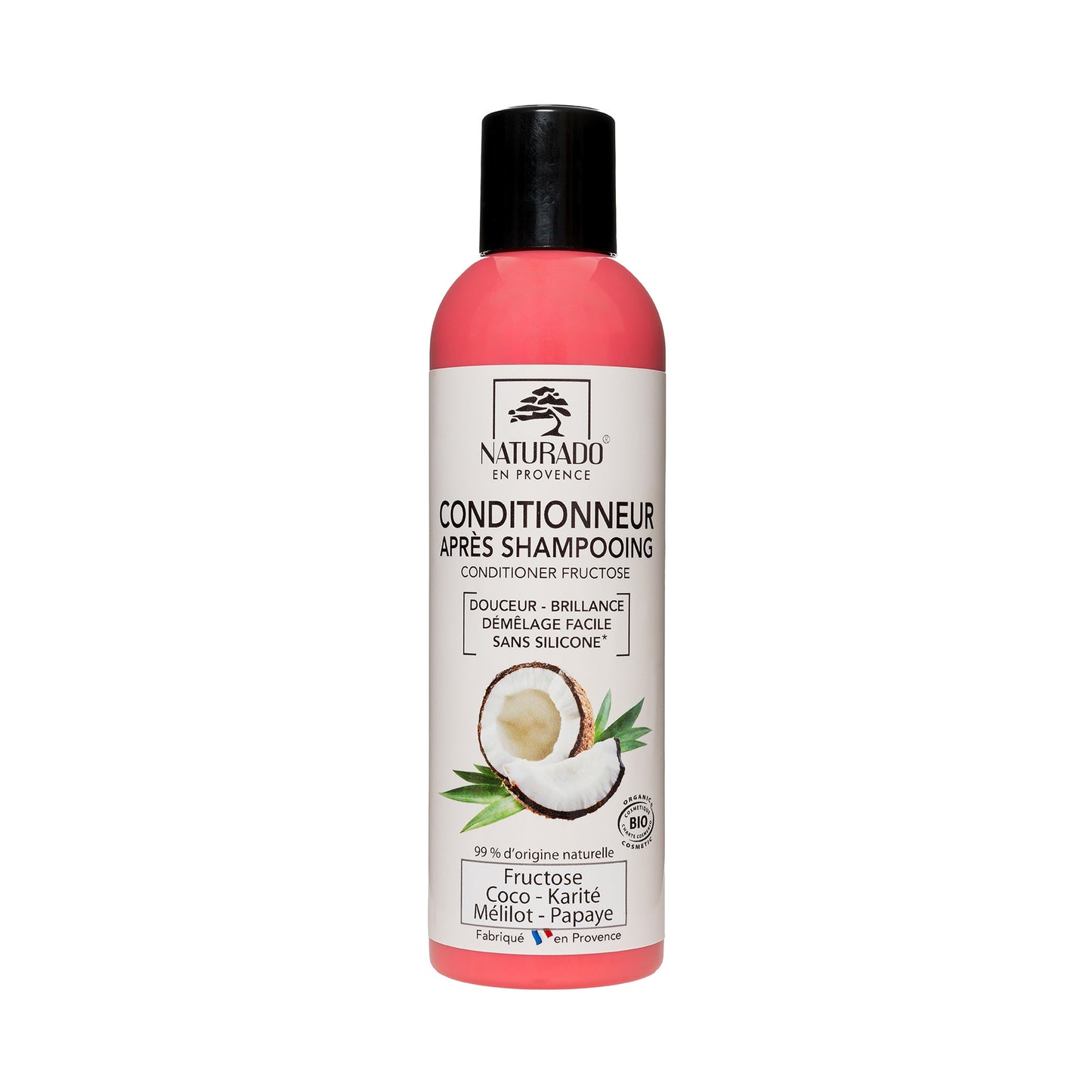 Après Shampoing Conditionneur - Démêlant - Extrait de Fructose, beurre de karité, huile de coco, aloe vera, extrait de papaye et de mélilot - 200 ml