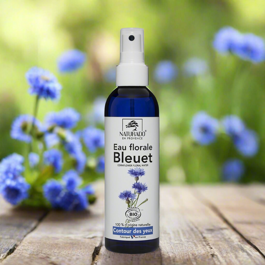 Eau Florale de Bleuet Bio pour contour des yeux - Anti cernes - Démaquillant - 200ml