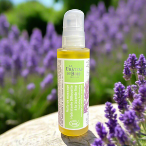 Huile de massage drainante Lavande Fine et macérats de thé noir et petit houx - 50ml