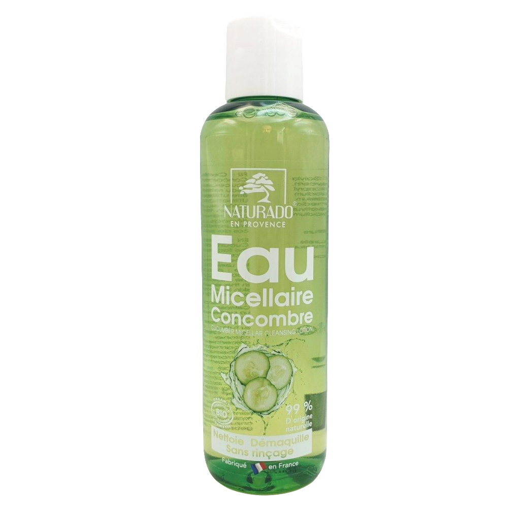 Eau Micellaire à l'extrait de Concombre Bio - nettoyant et démaquillant - 200 ml