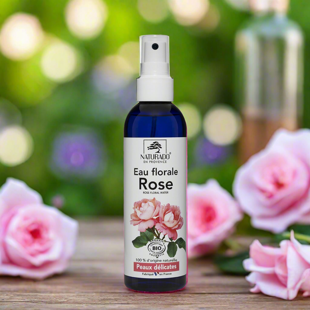 Eau florale de rose de Damas - Lotion tonique apaisante et rafraîchissante - 200 ml