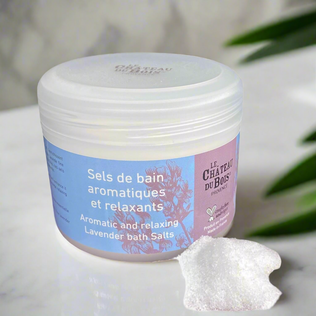 Sels de bain aromatiques et relaxants à la lavande fine de Provence et au sel d'Aigues-Mortes - 300g