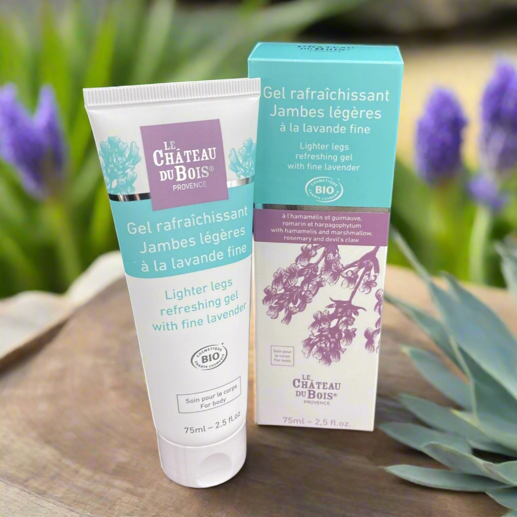 Gel rafraîchissant Jambes légères à la lavande fine, aloe vera, hamamélis, guimauve, harpagophytum - certifié bio cosmos - 75ml