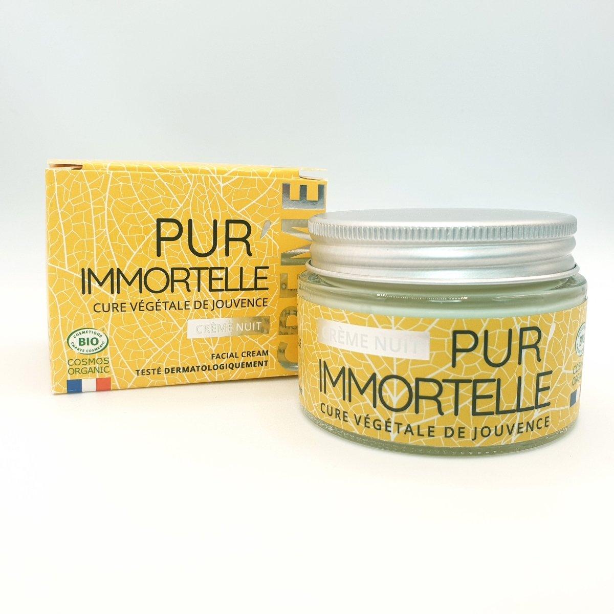 Crème visage de nuit à l'huile essentielle d’Immortelle Bio et Acide hyaluronique - 50ml - Provenseo