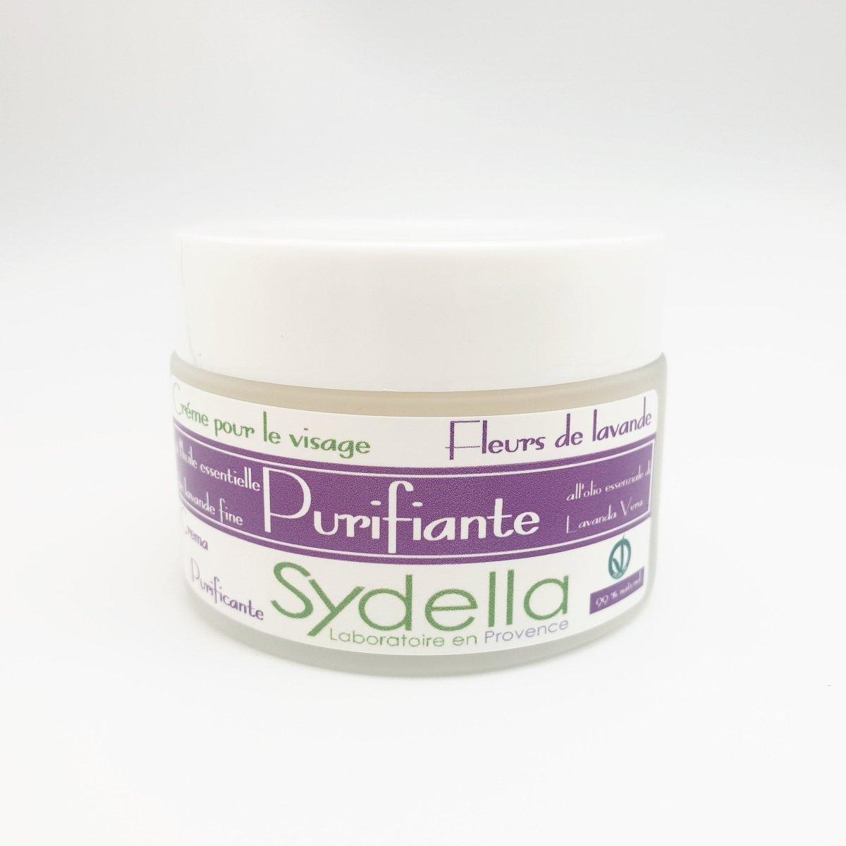 Crème visage purifiante à la lavande, huile d'amande d'abricot et huile d'olive - non grasse - 50 ml - Provenseo