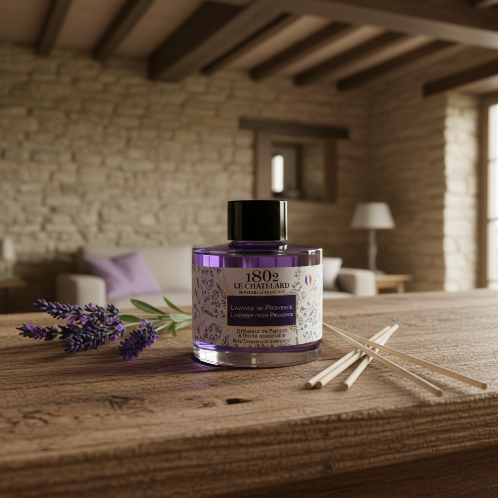 Diffuseur de parfum d'intérieur Lavande de Provence (Lavande & Lavandin / Lavande & Cardamome / Vetiver & Verveine) - 100 ml