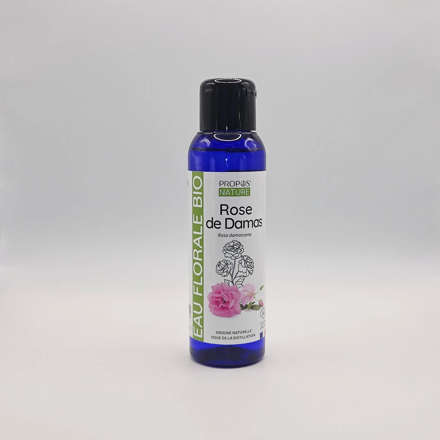 Eau florale de Rose de Damas - Hydrolat de Rose tenseur, astringent, apaisant, rafraîchissant - 100ml