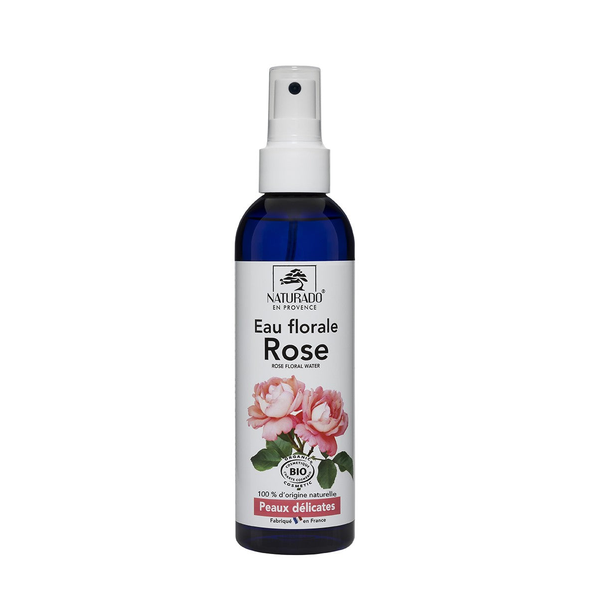 Eau florale de rose de Damas - Lotion tonique apaisante et rafraîchissante - 200 ml