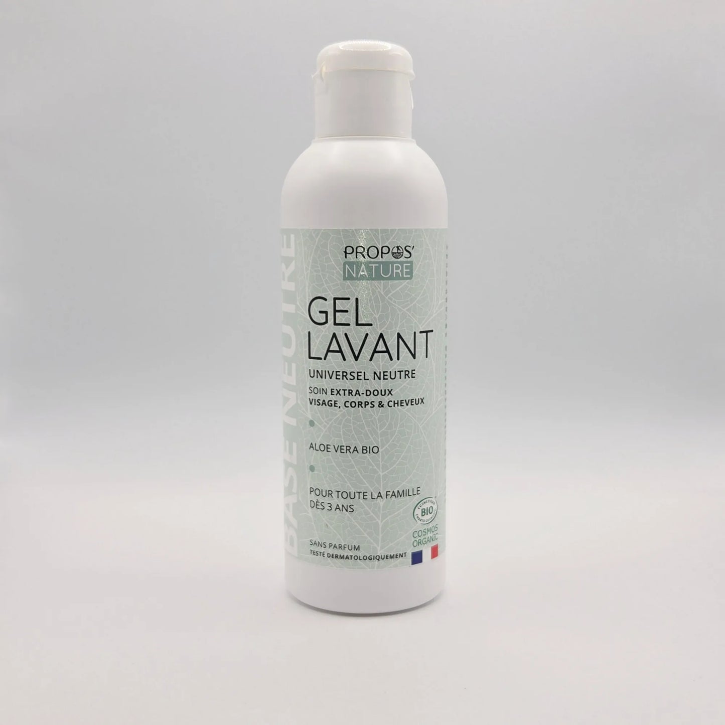 Gel lavant neutre à l'Aloe Vera Bio - Visage, Corps et Cheveux - Pour toute la famille dès 3 ans - 200 ml