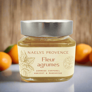 Gommage corporel aux cristaux de sel de Camargue, Huile d’Abricot de Provence & Mandarine - Provenseo