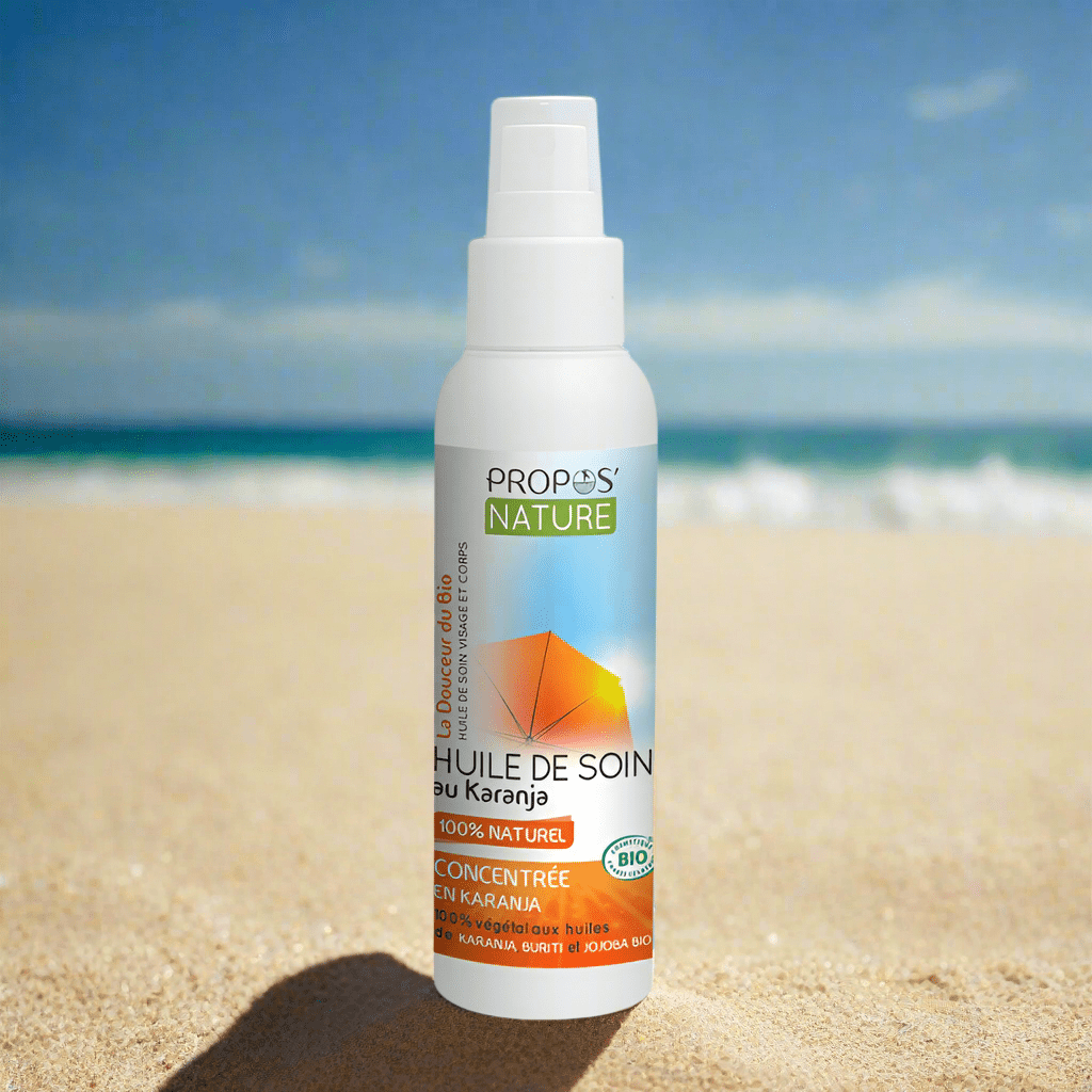Huile végétale de Karanja et Jojoba - Huile de soin Indice SPF 20 - limite les effets néfastes du soleil - 75 ml - Provenseo