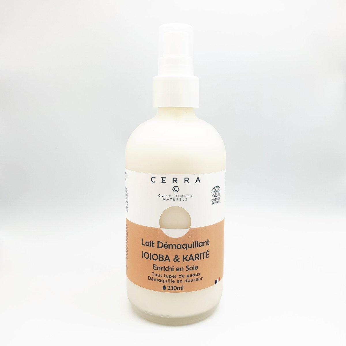 Lait démaquillant Jojoba & Karité - Enrichi à la Soie - 230ml - Provenseo