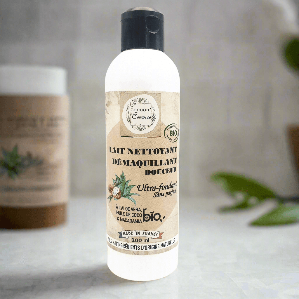 Lait Nettoyant Démaquillant douceur ultra - fondant sans parfum à l'aloe vera bio - 200 ml - Provenseo