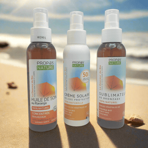 Pack huiles végétales 100% naturelles pour l'été : crème solaire SPF50+, huile de soin et sublimateur de bronzage - Provenseo