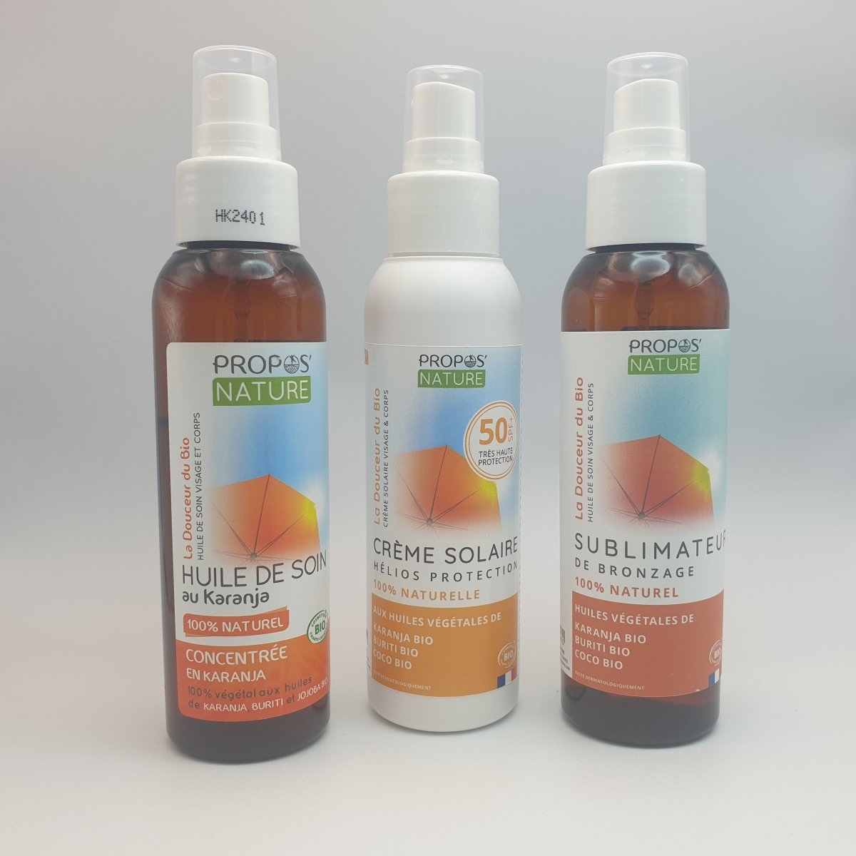Pack huiles végétales 100% naturelles pour l'été : crème solaire SPF50+, huile de soin et sublimateur de bronzage - Provenseo