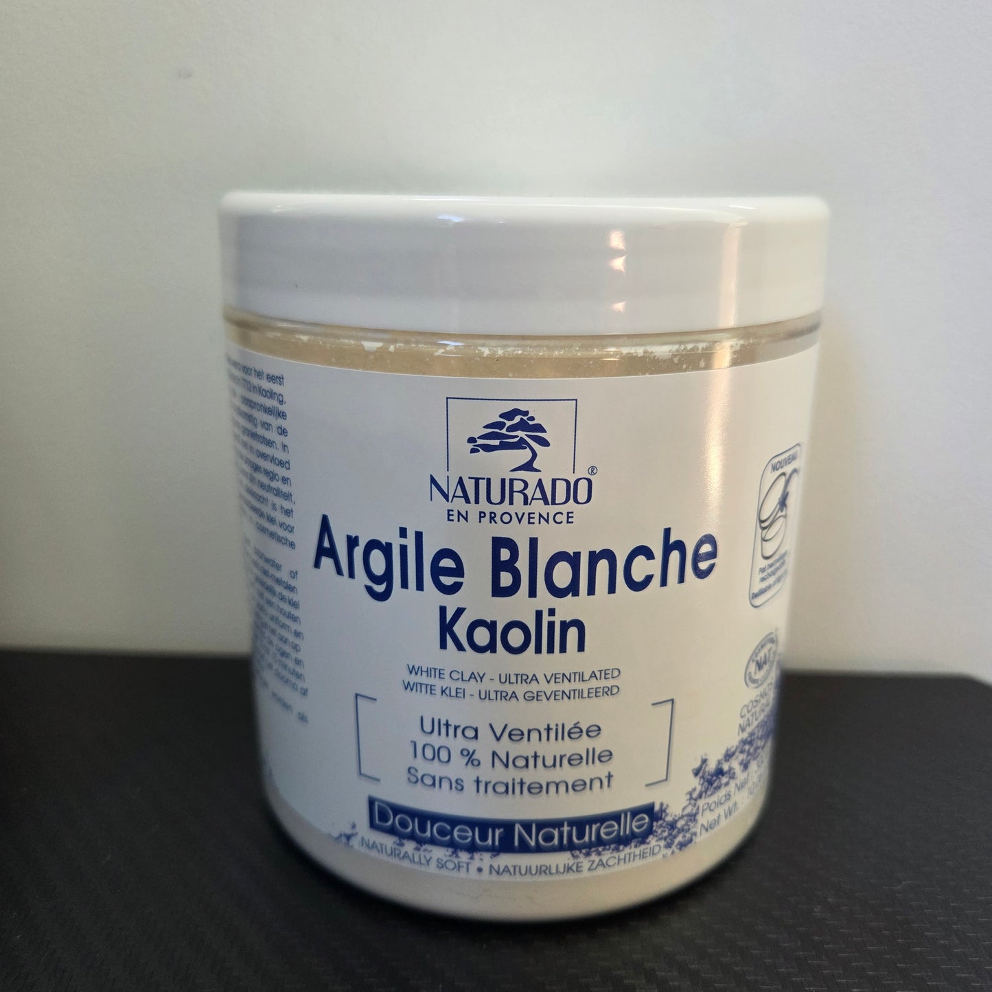 Argile blanche kaolin surfine - Masque doux peaux sensibles - Pot rigide 300 g