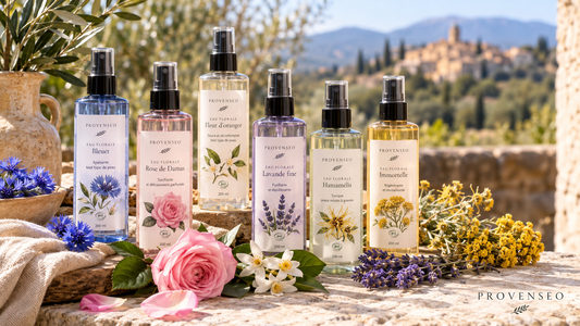 Eaux florales Provenseo mises en scène dans une ambiance provençale
