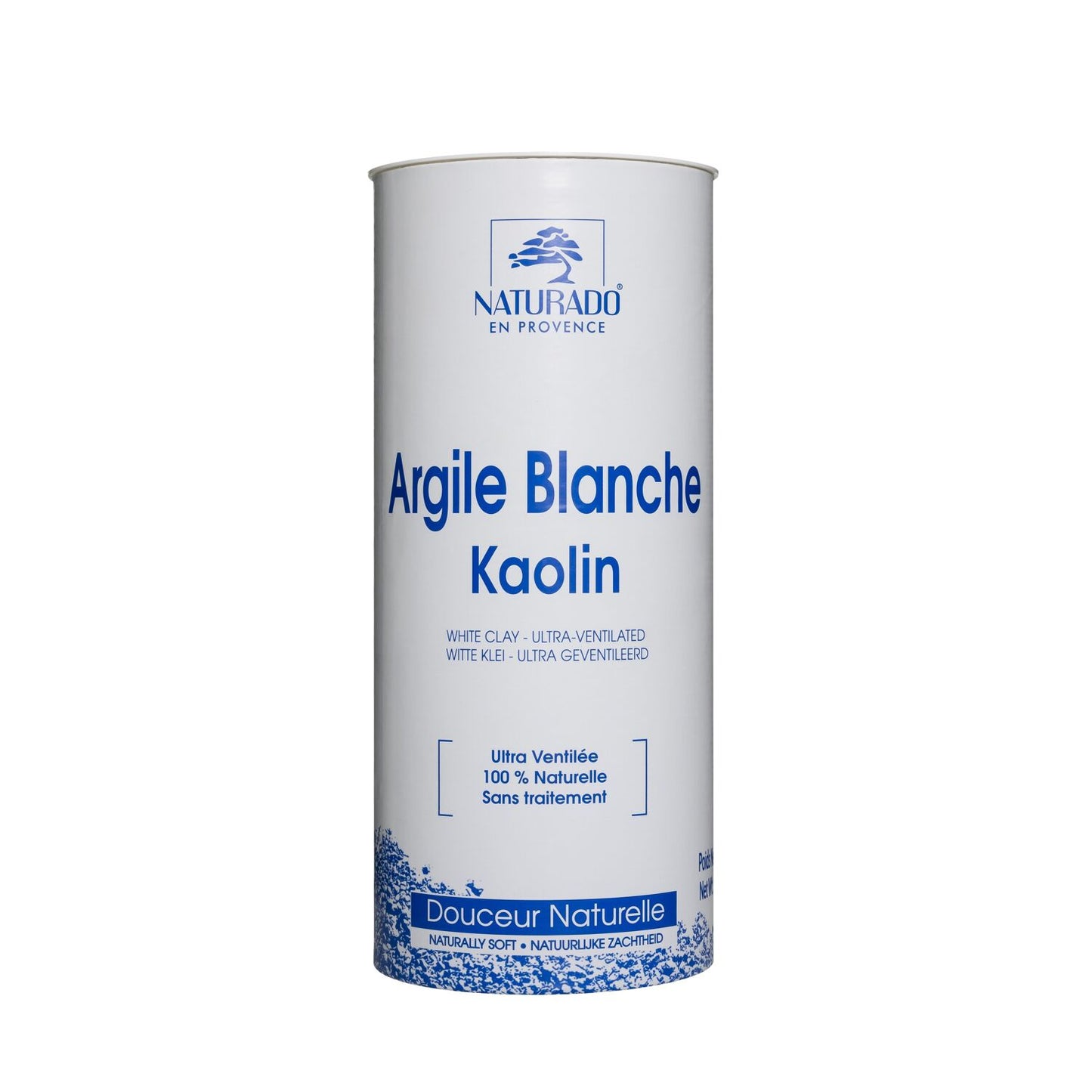Argile blanche kaolin ultra ventilée - Masque doux peaux sensibles - Boîte carton 300 g