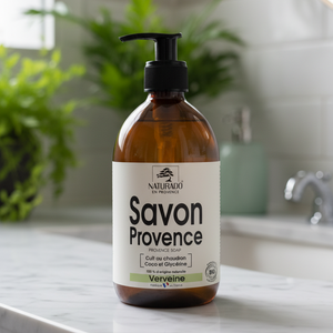 Savon douche liquide à la verveine, coco et glycérine - cuit au chaudron - 500 ml