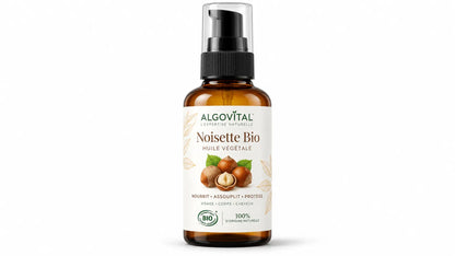 Huile de noisette bio 100% pure - non comédogène - peaux mixtes à grasses - 50 ml