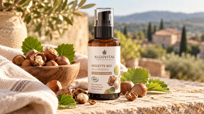 Huile de noisette bio 100% pure - non comédogène - peaux mixtes à grasses - 50 ml