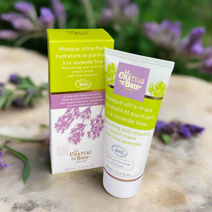 Masque visage ultra-frais à la lavande fine, aloé vera, karité, huiles de coco et citron - 50ml