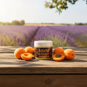 Baume aux huiles d'Abricot, Buriti et Carotte - Beurres de Karité et Cacao - Effet Bonne Mine - 45g