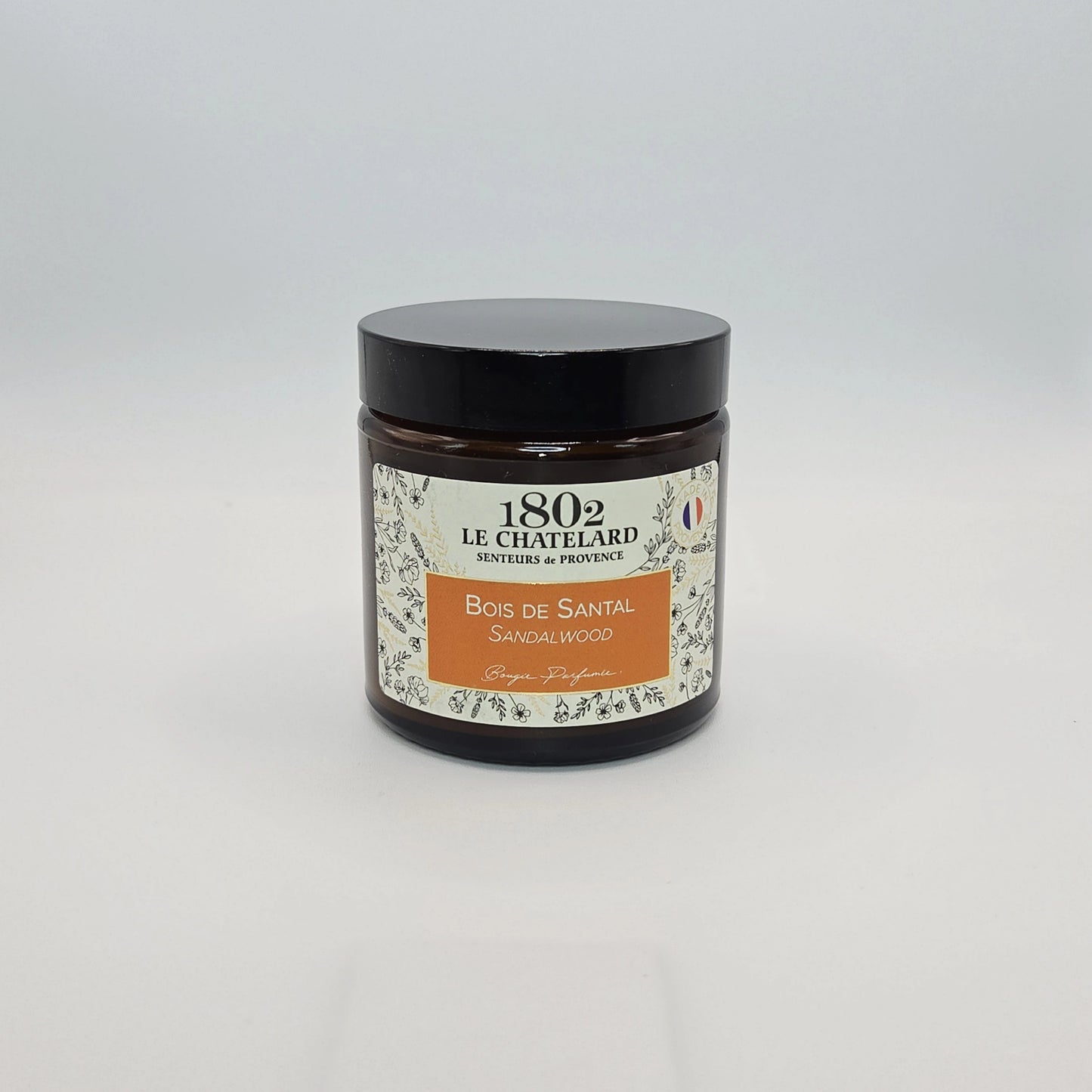 Bougie parfumée Bois de Santal, cire végétale soja et coco - coulée à la main - 80g