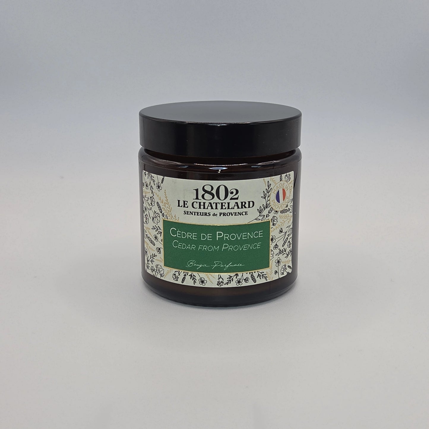 Bougie parfumée Cèdre de Provence, cire végétale soja et coco - coulée à la main - 80g