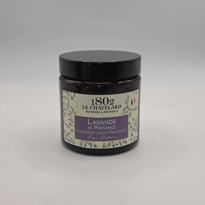 Bougie parfumée à la lavande de Provence, cire végétale soja et coco - coulée à la main - 80g