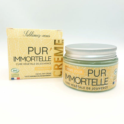 Crème visage de jour à l'huile essentielle d’Immortelle Bio et Acide hyaluronique - 50ml - Provenseo