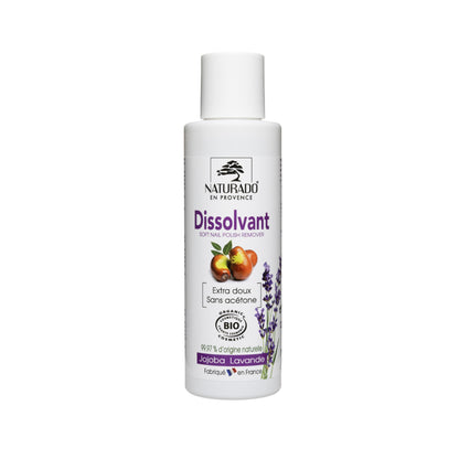 Dissolvant vernis à ongles Jojoba et Lavande - sans acétone ni paraben - ne déssèche pas - 125ml