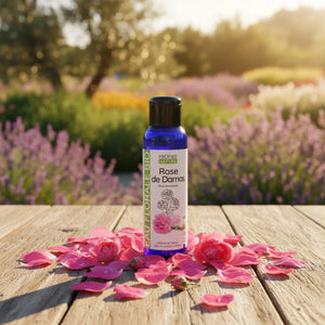 Eau florale de Rose de Damas - Hydrolat de Rose tenseur, astringent, apaisant, rafraîchissant - 100ml