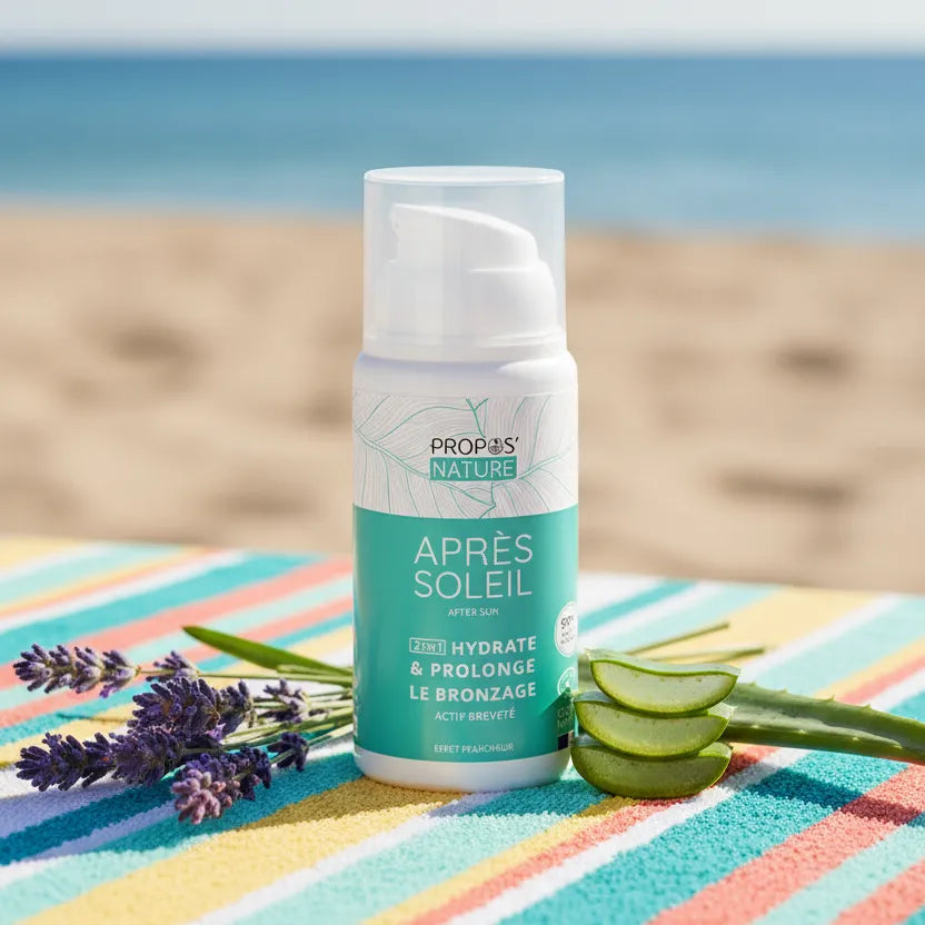Gel après-soleil Bio - Aloe Vera et Lavande de Provence - Apaisant et Bronzage prolongé - 100ml