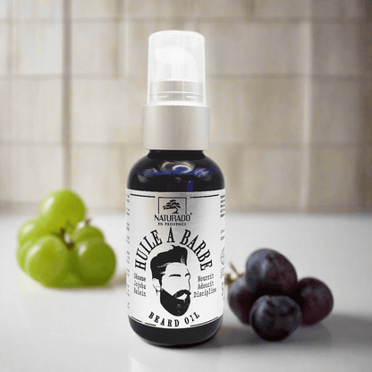 Huile à barbe nourrissante et adoucissante 100% naturelle - jojoba, sésame, et raisin - Bio - 50ml - Provenseo