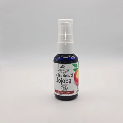 Huile végétale de Jojoba Bio 100% pure - Calmante, Assouplissante, Anti-Rides - Corps et Cheveux - Non comédogène - 50ml