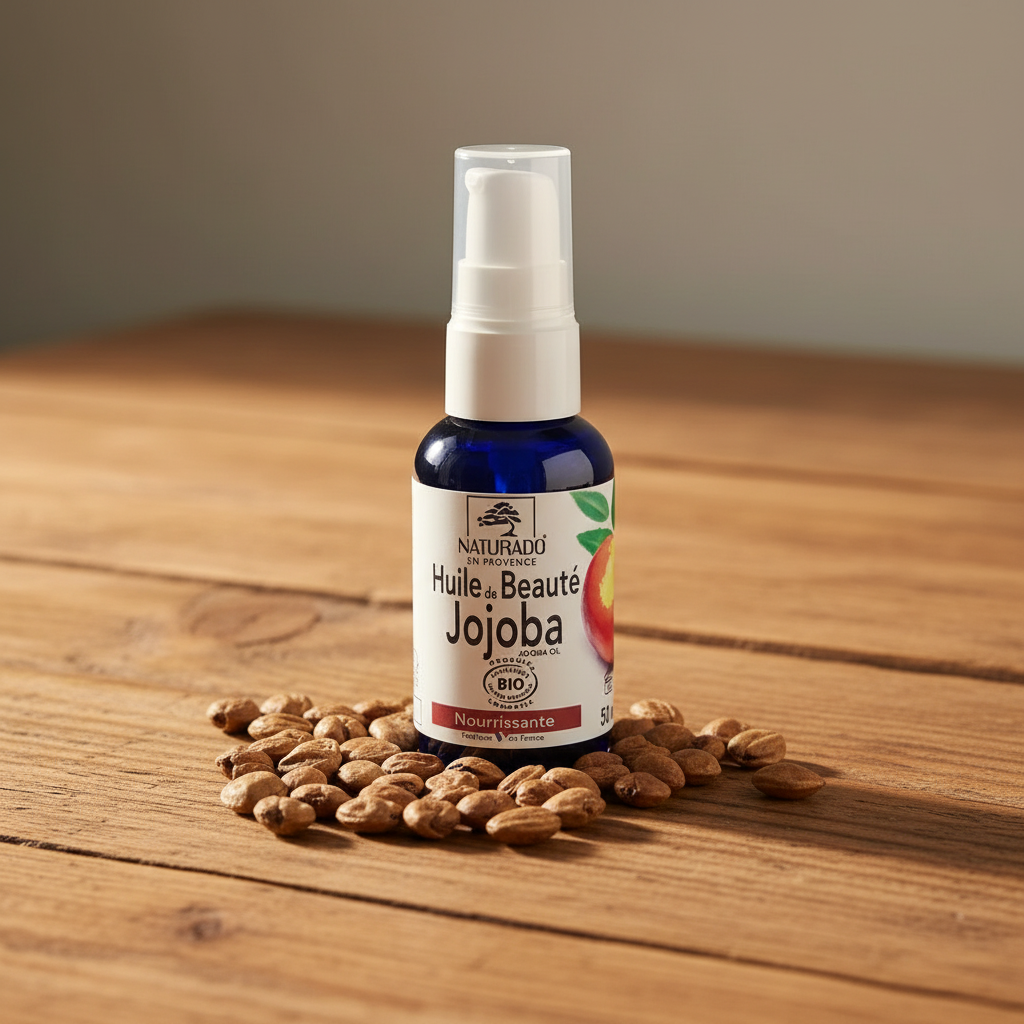 Huile végétale de Jojoba Bio 100% pure - Calmante, Assouplissante, Anti-Rides - Corps et Cheveux - Non comédogène - 50ml