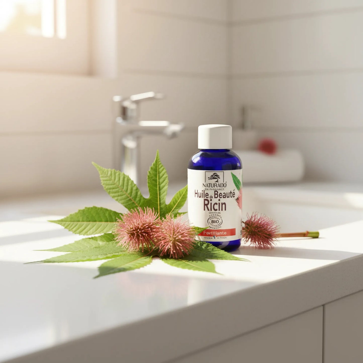 Huile de ricin bio 100% pure - Fortifiant cheveux, cils, sourcils et ongles - 50ml