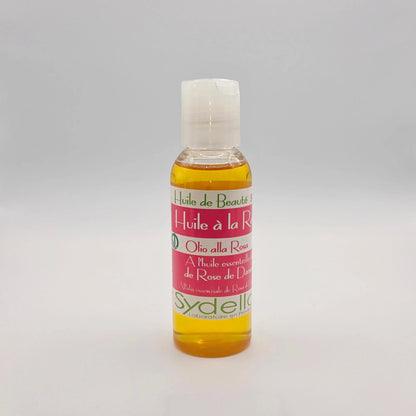 Huile de Rose Musquée, Noyau d'Abricot, Jojoba - Macérât de Pétales de Rose - Hydrate et Adoucit - 50ml