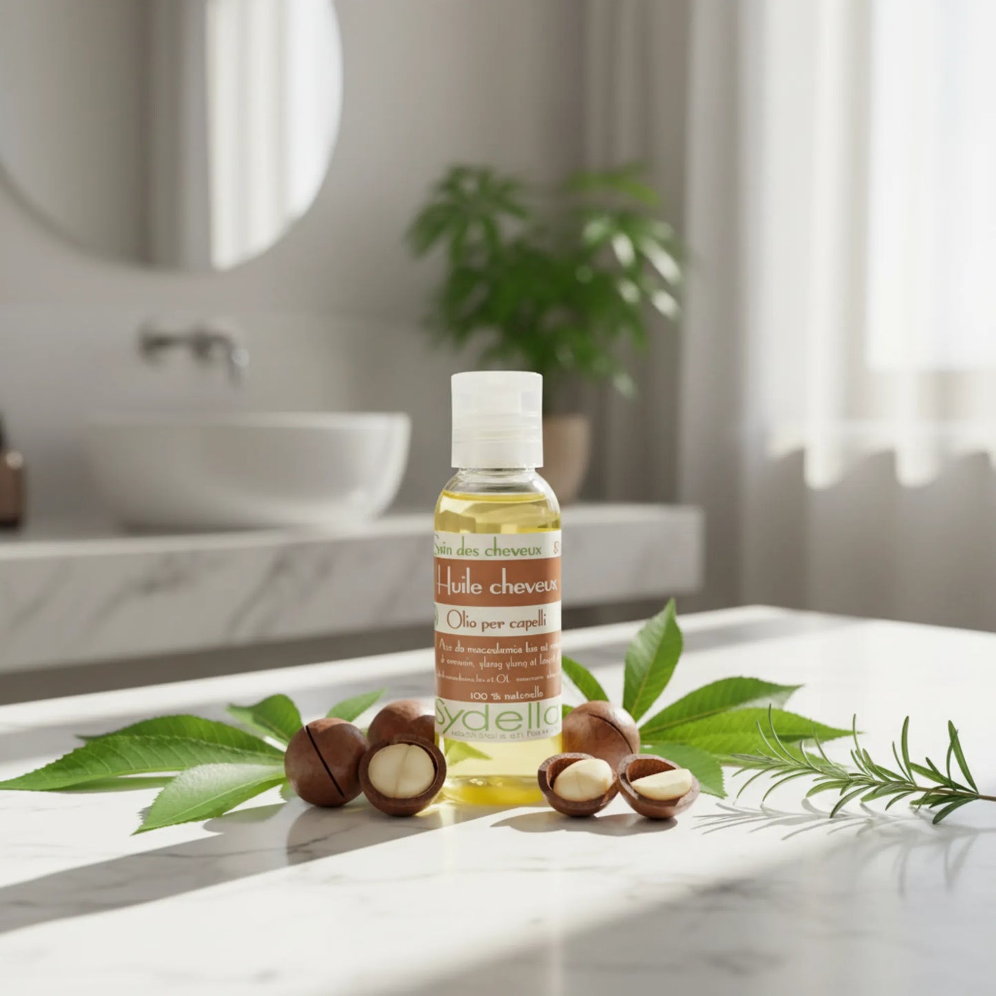 Huile végétale de Ricin et Macadamia - Fortifiant pour tous types de cheveux (fins, crépus...) - 50ml