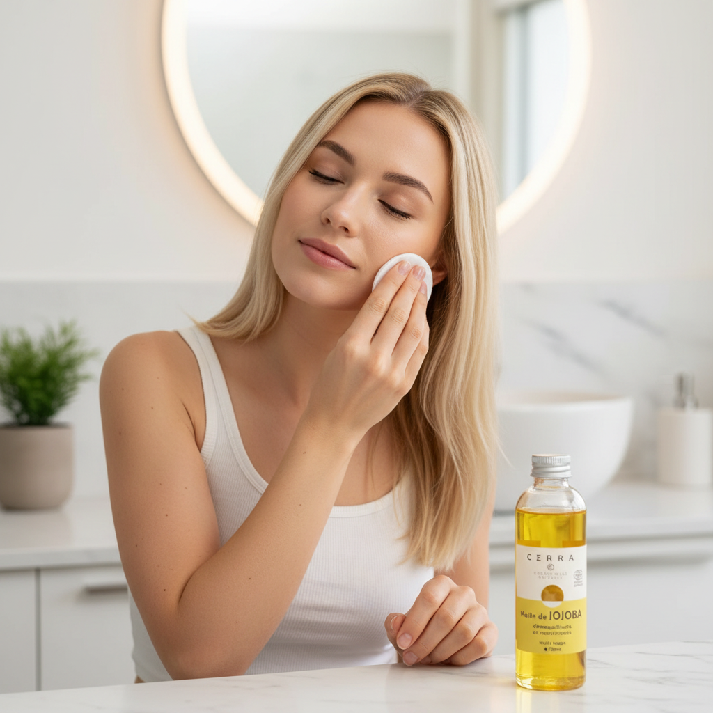 Huile de jojoba vierge pour le visage, corps et cheveux - démaquillante et nourrissante - bio - non comédogène - 100ml