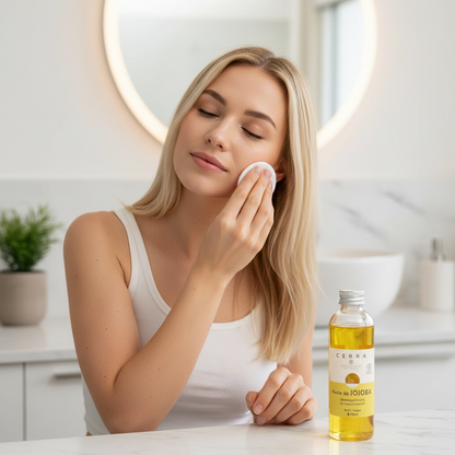 Huile de jojoba vierge pour le visage, corps et cheveux - démaquillante et nourrissante - bio - non comédogène - 100ml