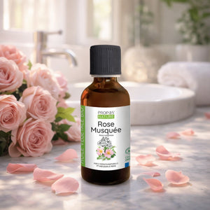 Huile végétale vierge et bio de Rose musquée - idéale pour lutter contre les taches sur la peau - 100ml