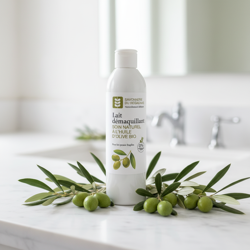 Lait démaquillant à l'huile d'olive bio et à l'eau de chaux - 250 ml