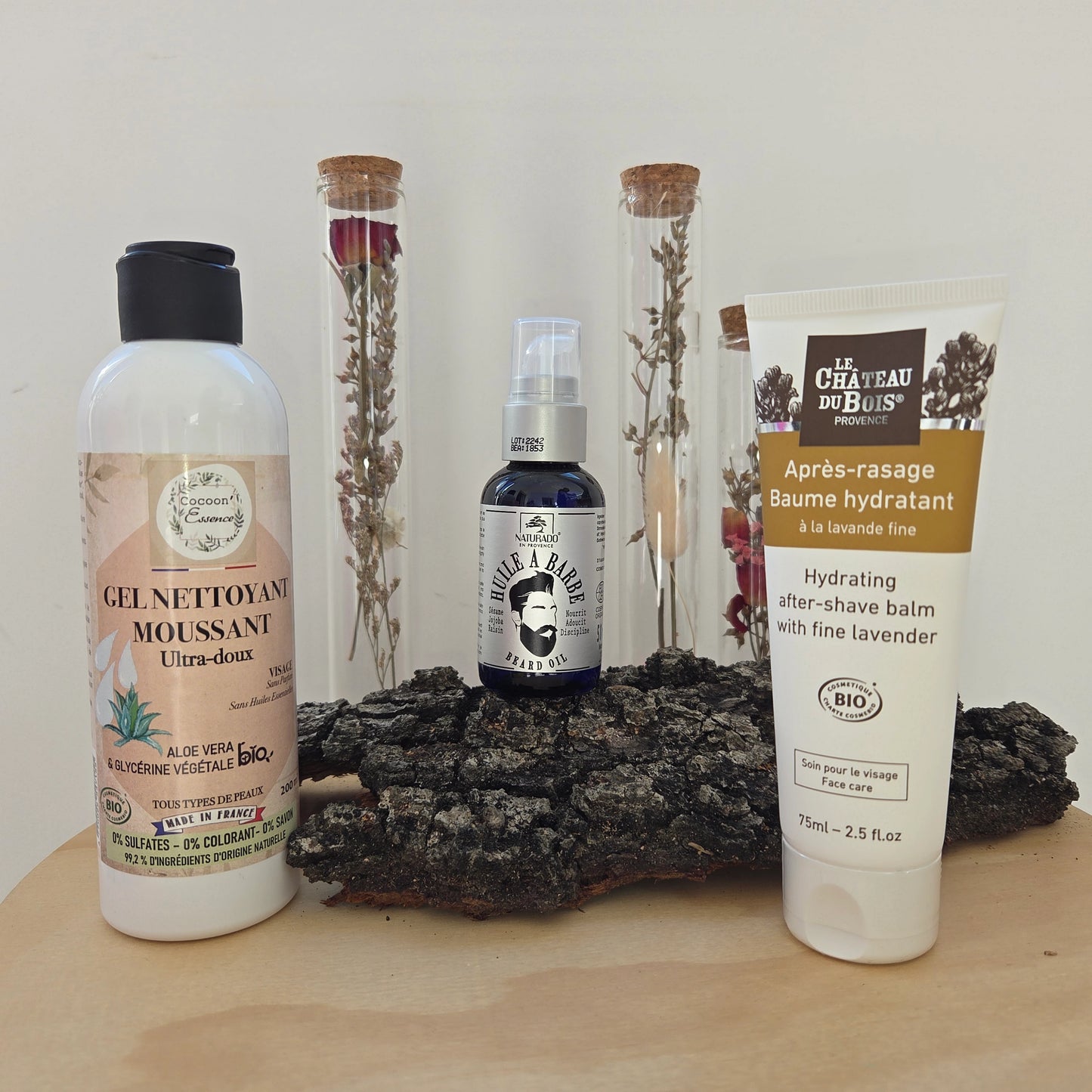 Rituel Soin pour Homme - gel nettoyant, après-rasage et huile à barbe