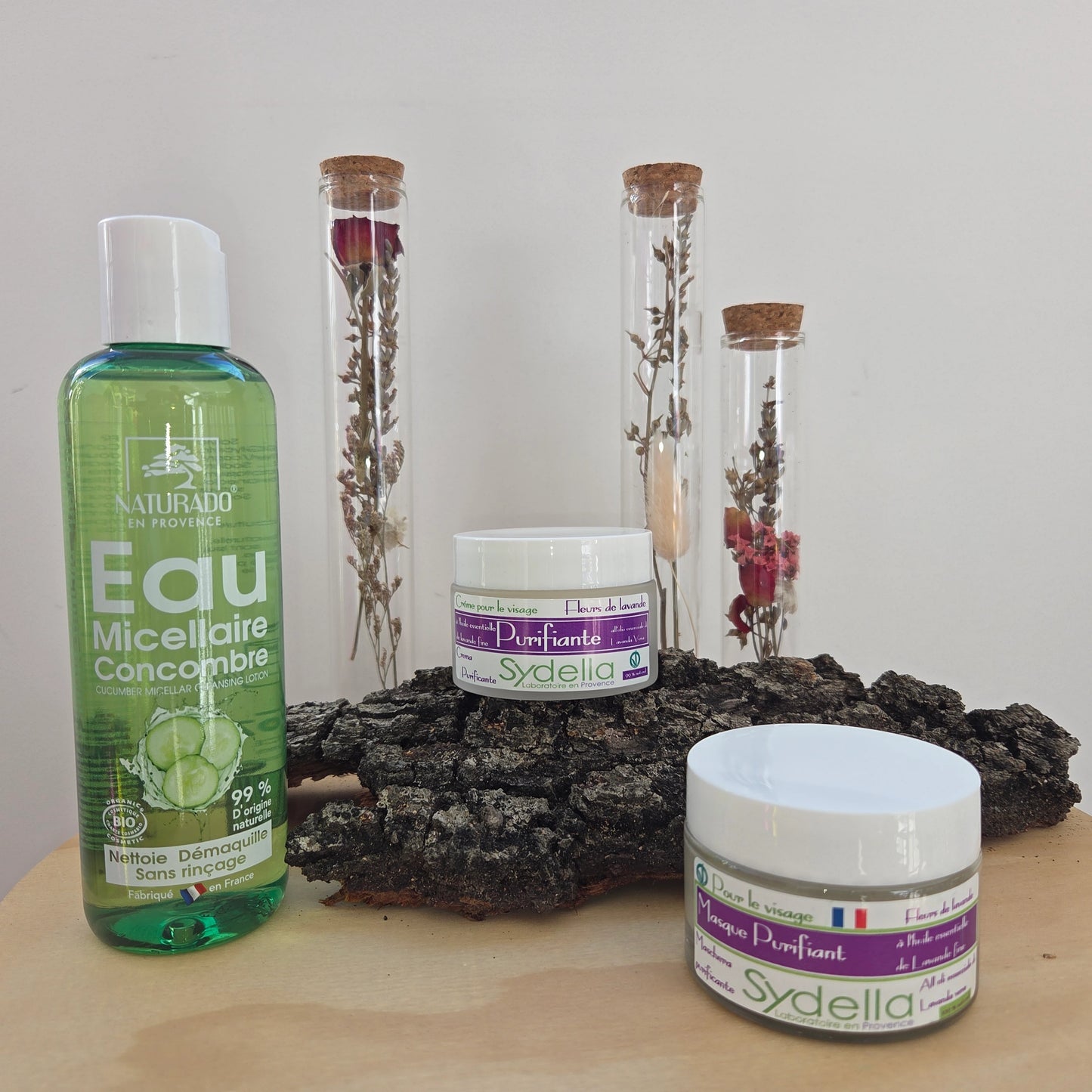 Rituel purifiant pour peau acnéique - crème visage purifiante, masque purifiant et eau micellaire