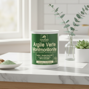 Argile verte montmorillonite surfine bio - Masque purifiant visage & corps - Pot carton 300 g