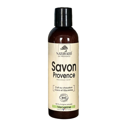 Savon douche liquide à la verveine, coco et glycérine - cuit au chaudron - 200 ml