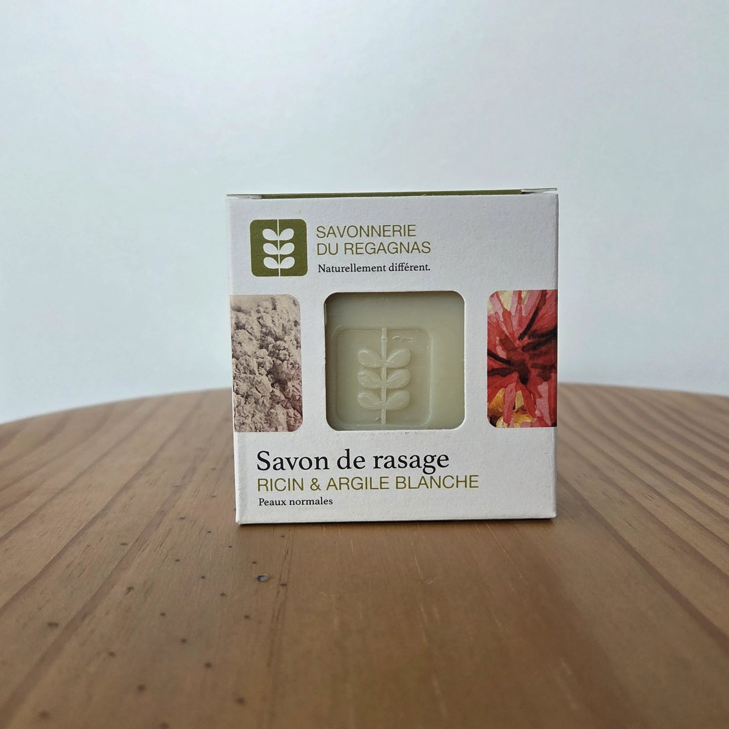 Savon de rasage au ricin et argile blanche - Peaux normales - Bio - 100g