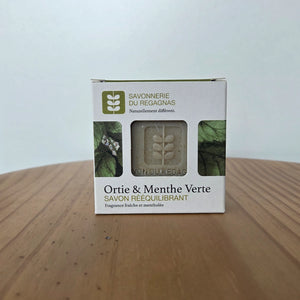 Savon purifiant ortie & menthe verte - Peaux mixtes, grasses ou à imperfections - Bio - 100g